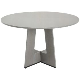 VEVOR Round Dining Table, 47 inch Wood Table for 4-6 Person, Farmhouse Circle Dinner Furniture, Rustic Leisure Tables with Thick Wooden Legs