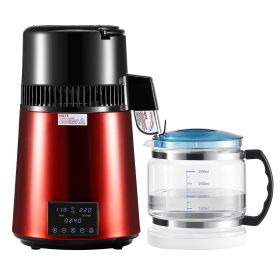 VEVOR Water Distiller, 4L 1.1 Gallon Pure Water Purifier Filter For Home Table Countertop, 1750W Distilled Maker with Glass Pot