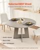 VEVOR Round Dining Table, 47 inch Wood Table for 4-6 Person, Farmhouse Circle Dinner Furniture, Rustic Leisure Tables with Thick Wooden Legs