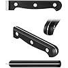 Kitchen Knife, 3-Pcs Knife Set With Sheath, 8 Inch Chef Knife, 4.5 Inch Utility Knife, 4 Inch Paring Chef Knife, Stainless Steel, Black