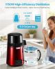 VEVOR Water Distiller, 4L 1.1 Gallon Pure Water Purifier Filter For Home Table Countertop, 1750W Distilled Maker with Glass Pot
