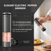 2 sets of electric salt and pepper grinders - battery-powered, adjustable for grinding fineness, suitable for home kitchens