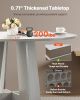 VEVOR Round Dining Table, 47 inch Wood Table for 4-6 Person, Farmhouse Circle Dinner Furniture, Rustic Leisure Tables with Thick Wooden Legs