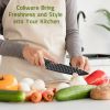 7 Pcs Stainless Steel Black Knives Block Set for Chef, Super Sharp Professional Knife Set with Universal Knife Block for Home Restaurant