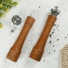 07229991 10-inch Walnut Pepper Grinder Set with Adjustable Ceramic Core-Multi-functional grinder with hand-cranked grinding mechanism for salt, pepper